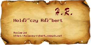 Holéczy Róbert névjegykártya